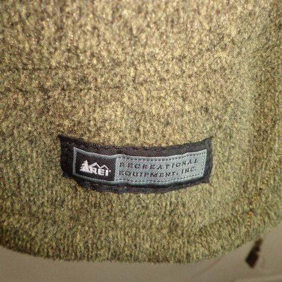 REI Fleece Jacket S 2-Tone Green Mock Collar Zip Closure - Picture 10 of 14